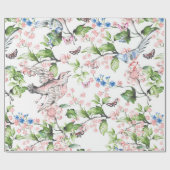 Mooie, waterkleur, met de hand geschilderde natuur cadeaupapier (Vlak)