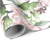 Mooie, waterkleur, met de hand geschilderde natuur cadeaupapier (Rol Hoek)