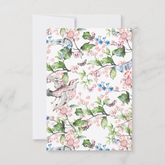 Mooie, waterkleur, met de hand geschilderde natuur save the date (Achterkant)