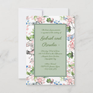 Mooie, waterkleur, met de hand geschilderde natuur save the date