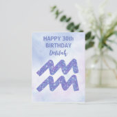 Mooie Waterman Astrologie Teken Aangepaste Verjaar Briefkaart (Staand voorkant)