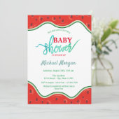 Mooie Watermeloen Baby Shower Kaart (Staand voorkant)