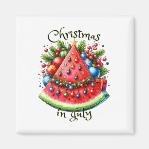 Mooie Watermeloen Kerstboom Zomer Kerst Magneet