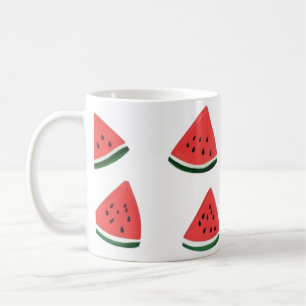 Mooie watermeloen naadloos patroon koffiemok