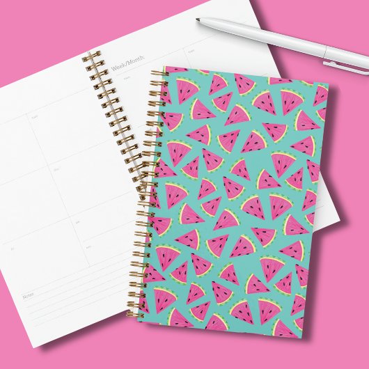 Mooie watermeloenpatroon planner