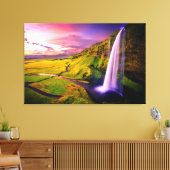 Mooie waterval bij Sunset Natuur Canvas Afdruk (Insitu (Woonkamer))