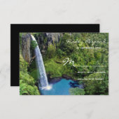 Mooie waterval buitenshuis bruiloft RSVP-kaarten RSVP Kaartje (Voorkant / Achterkant)