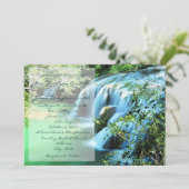 Mooie waterval buitenshuis bruiloft-uitvindingen kaart (Staand voorkant)
