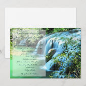 Mooie waterval buitenshuis bruiloft-uitvindingen kaart (Voorkant / Achterkant)