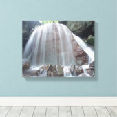 Mooie waterval canvas afdruk (Insitu (Houten vloer))