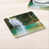 Mooie Waterval Coaster Set Kartonnen Onderzetters (Schuin)