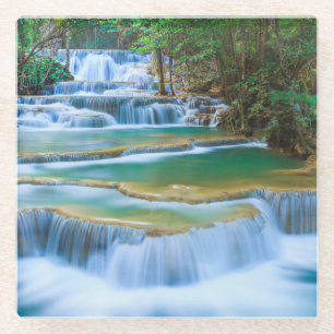Mooie waterval glazen onderzetter