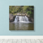 Mooie waterval in het Appalachian gebergte Canvas Afdruk (Insitu (Houten vloer))