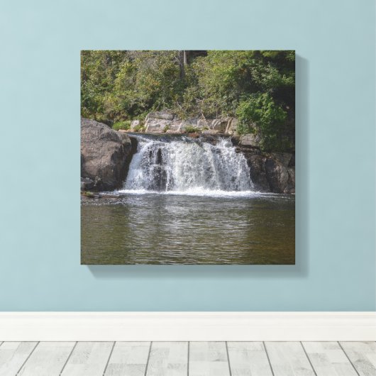 Mooie waterval in het Appalachian gebergte Canvas Afdruk (Insitu (Houten vloer))