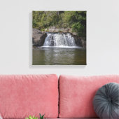 Mooie waterval in het Appalachian gebergte Canvas Afdruk (Insitu (Woonkamer))