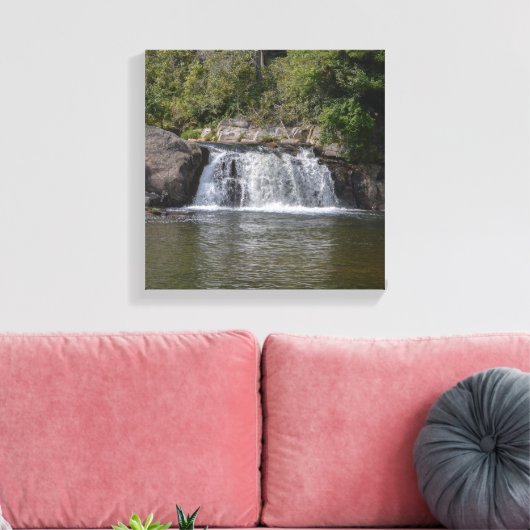 Mooie waterval in het Appalachian gebergte Canvas Afdruk (Insitu (Woonkamer))