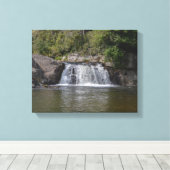 Mooie waterval in het Appalachian gebergte Canvas Afdruk (Insitu (Houten vloer))