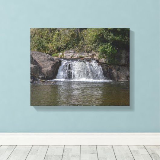 Mooie waterval in het Appalachian gebergte Canvas Afdruk (Insitu (Houten vloer))