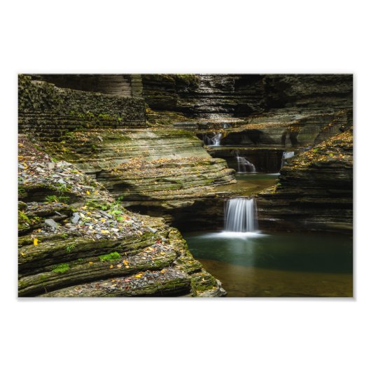 Mooie waterval in Watkins Glen State Park Foto Afdruk (Voorkant)