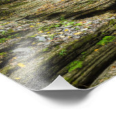 Mooie waterval in Watkins Glen State Park Foto Afdruk (Hoek)