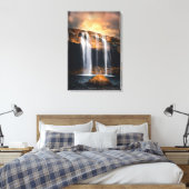 Mooie Waterval Landschap Canvas Afdruk (Insitu (Slaapkamer))