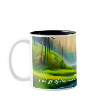 Mooie waterval mantra koffie mok