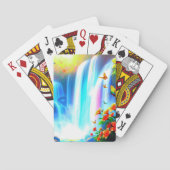 Mooie Waterval met Wezens die Kaarten Spelen (Achterkant)