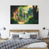 Mooie Waterval Scene Canvasprint Canvas Afdruk (Insitu (Slaapkamer))