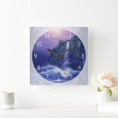 Mooie waterval vierkante klok (Huis)