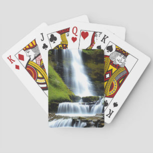 Mooie watervalstromen pokerkaarten