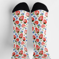 Mooie waterverf aardbei en bosbes patroon