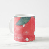 Mooie Waterverf Aardbei Koffiemok (Voorkant links)