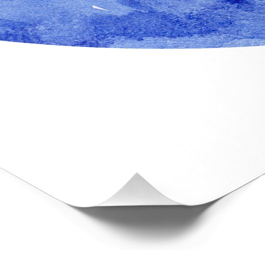 Mooie Waterverf Aarde Planet Foto Afdruk (Hoek)