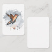 Mooie Waterverf  Abstracte kolibrie Notitiekaartje (Voorkant / Achterkant)