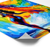 Mooie Waterverf Abstracte kunst Poster (Hoek)