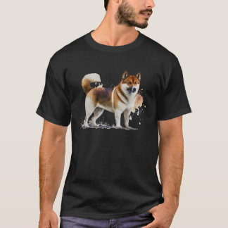 Mooie Waterverf Akita Portrait T-shirt