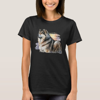 Mooie Waterverf Alaskan Malamute Portrait T-shirt