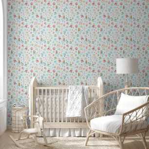 Mooie Waterverf Alice in Wonderland Aqua Kinderkam Behang