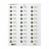 Mooie Waterverf Amazon Parrot gepersonaliseerd Etiket (Full Sheet)