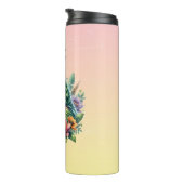 Mooie Waterverf Amazon Parrot gepersonaliseerd Thermosbeker (Geroteerd rechts)