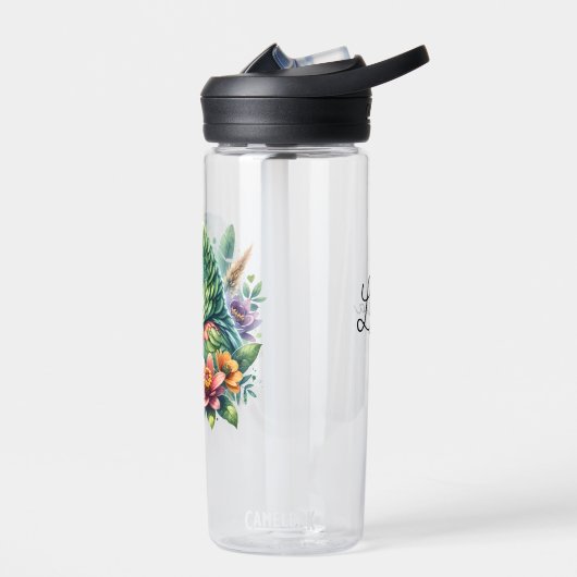 Mooie Waterverf Amazon Parrot gepersonaliseerd Waterfles (Links)