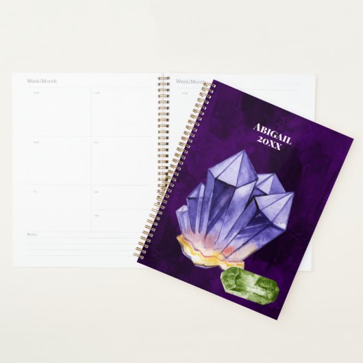 Mooie Waterverf Amethyst Beryl Green Paars Planner (Display)