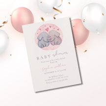 Mooie Waterverf Baby Olifant Baby Shower
