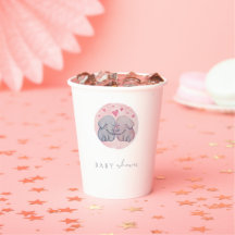 Mooie Waterverf Baby Olifant Baby Shower