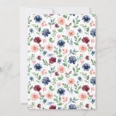 Mooie Waterverf Baby shower Floral en Greenery Kaart (Achterkant)