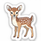 Mooie waterverf babyhert sticker (Voorkant)