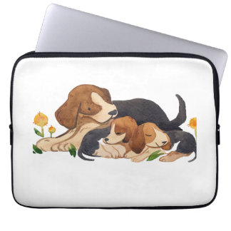 Mooie Waterverf Beagle Puppies & Vlinder iPad Hoes