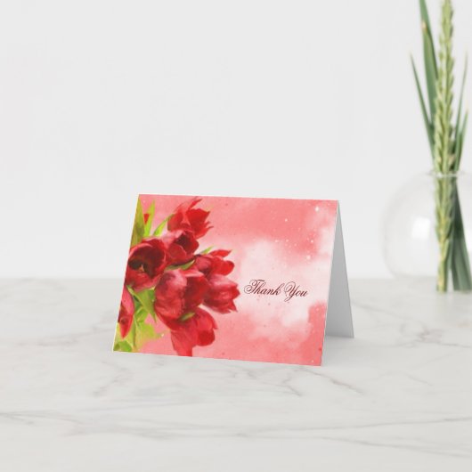 Mooie waterverf bedankt je kaart (Voorkant)