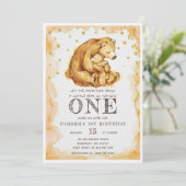 Mooie Waterverf Beer Verjaardag Kaart (Staand voorkant)