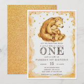 Mooie Waterverf Beer Verjaardag Kaart (Voorkant / Achterkant)